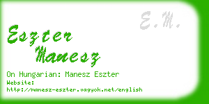 eszter manesz business card